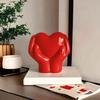 Valentýnská figurka Láska Srdce Dvojité ruce držící srdce Pryskyřičná soška Svatba Večírek Domov Kancelář Stolní dekorace