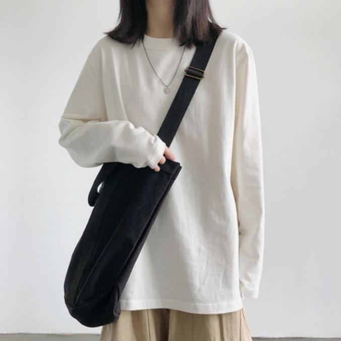 

Women s Loong Sleeved T-Shirt Autumn White Inner Layer Base Shirt M