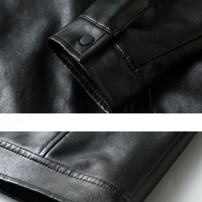 Kurtka skórzana zimowa męska futrzana, jedna swobodna, gruba, pluszowa, skórzana kurtka, ciepłe płaszcze