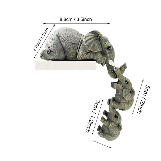 

Мать-слониха и двое детей, подвесные украшения, набор из 3 фигурок животных для домашнего декора