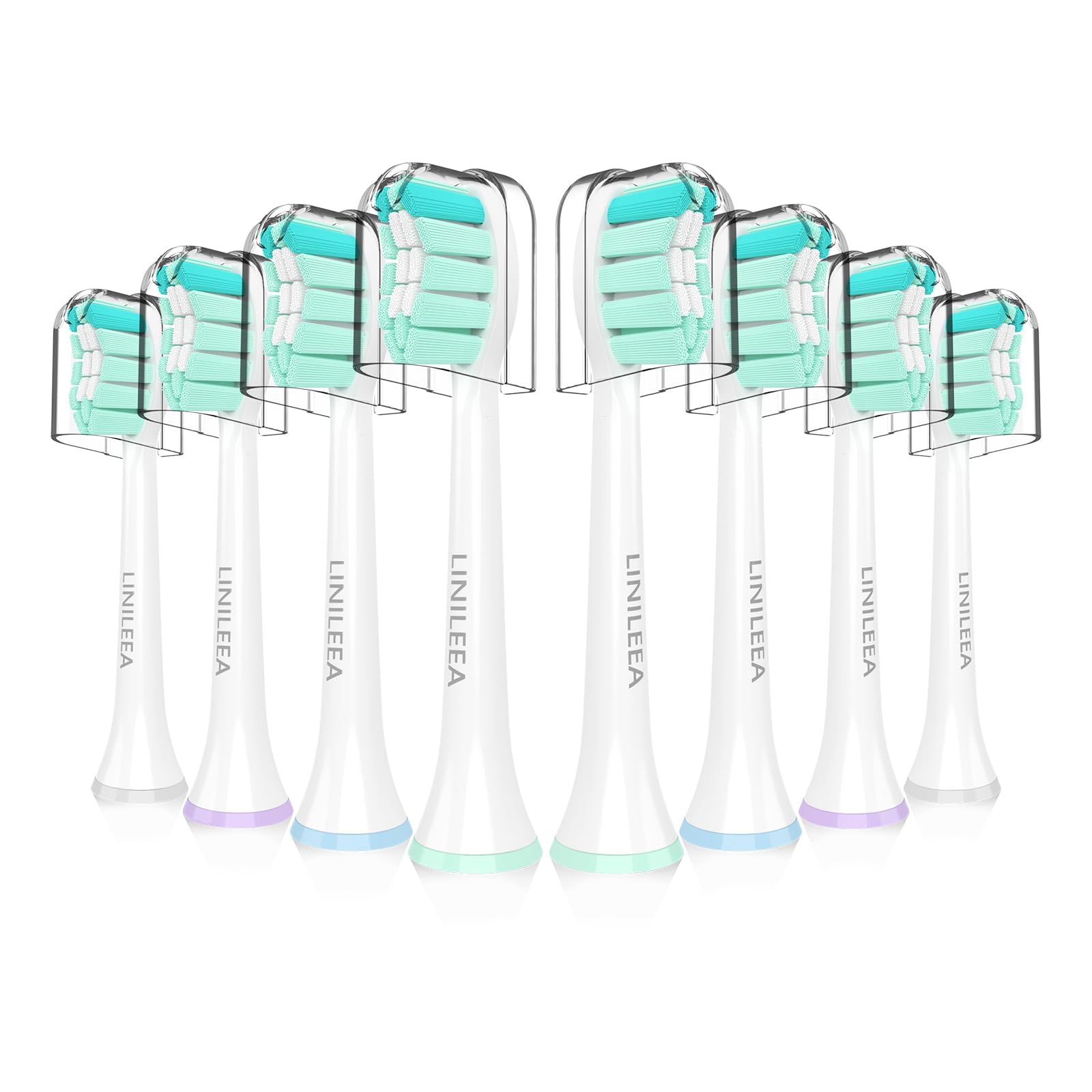 

LINILEEA Совместимые сменные насадки для электрических зубных щеток Philips Sonicare, 8 штук в упаковке, Обычные,