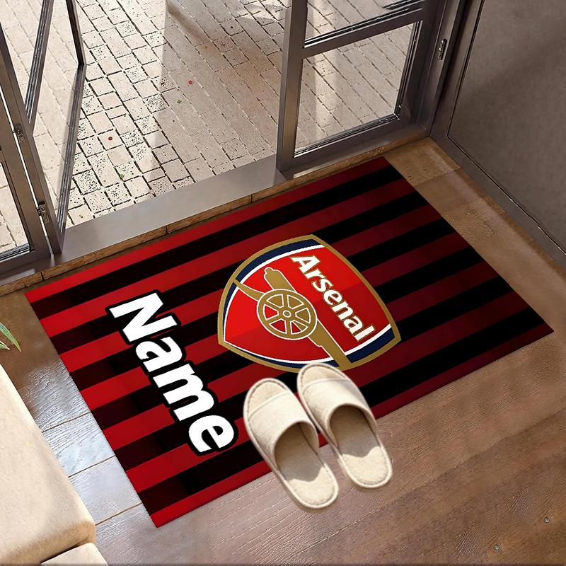 Tappeto Personalizzato con Nome Squadra di Calcio F.C, Tappeto Versatile per Arredamento Casa, per Sala Giochi, Appartamento, Balcone, Ingresso, Corridoio Regalo