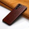 Custodia per Telefono in Vera Pelle di Vacchetta per Samsung Galaxy S25 S26 Ultra S23 Plus S25 FE Lusso Protezione Completa Cover Posteriore