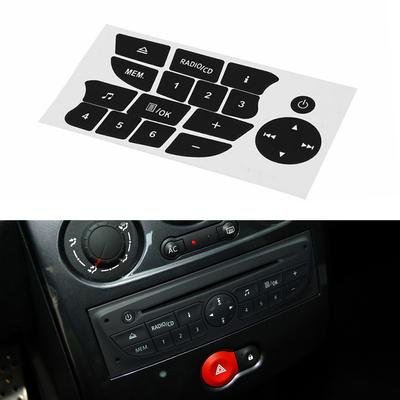 Nálepka na tlačidlo Auto pre Renault Clio 2009-2011 Rádio Odolné Nové Praktické