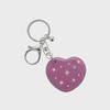 Heart Dia Mirror Key Ring-purple Pink