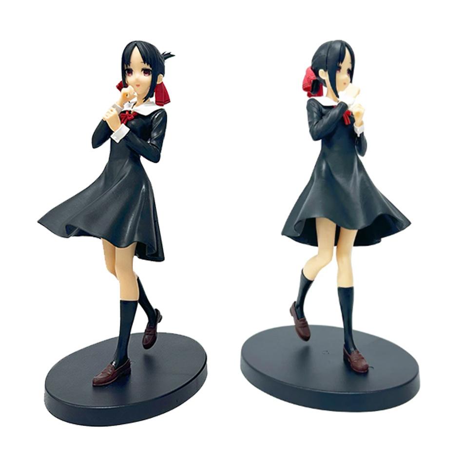 Love Is War 18cm Anime Figure Kawaii Girl Fujiwara Chika & Shinomiya Kaguya Action Collectible Model Doll Toy Gift