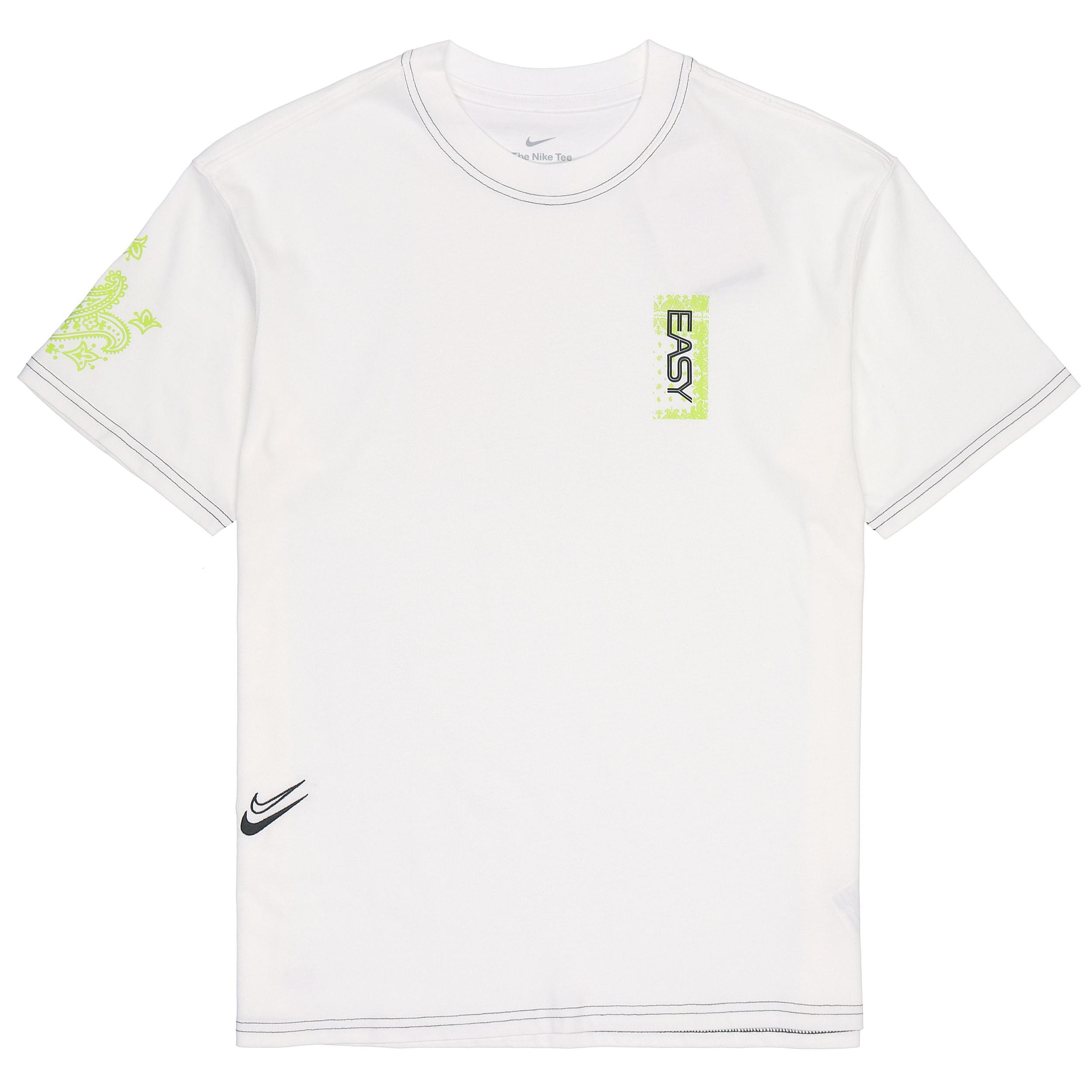 

New Nike Drop Shoulder Sleeve T Shirt Men s White DQ1878-100 XL