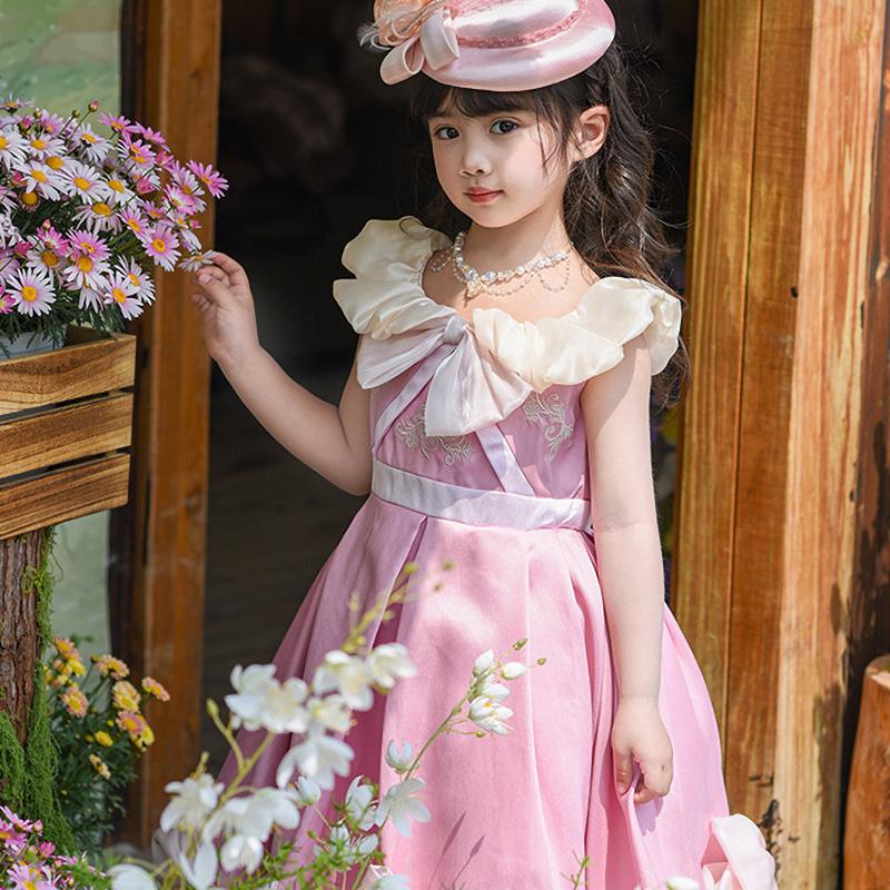 Dziewczęca sukienka Lolita na imprezę, letnia, wiktoriańska, retro, Lolita, elegancka, księżniczka, dziecięca suknia balowa