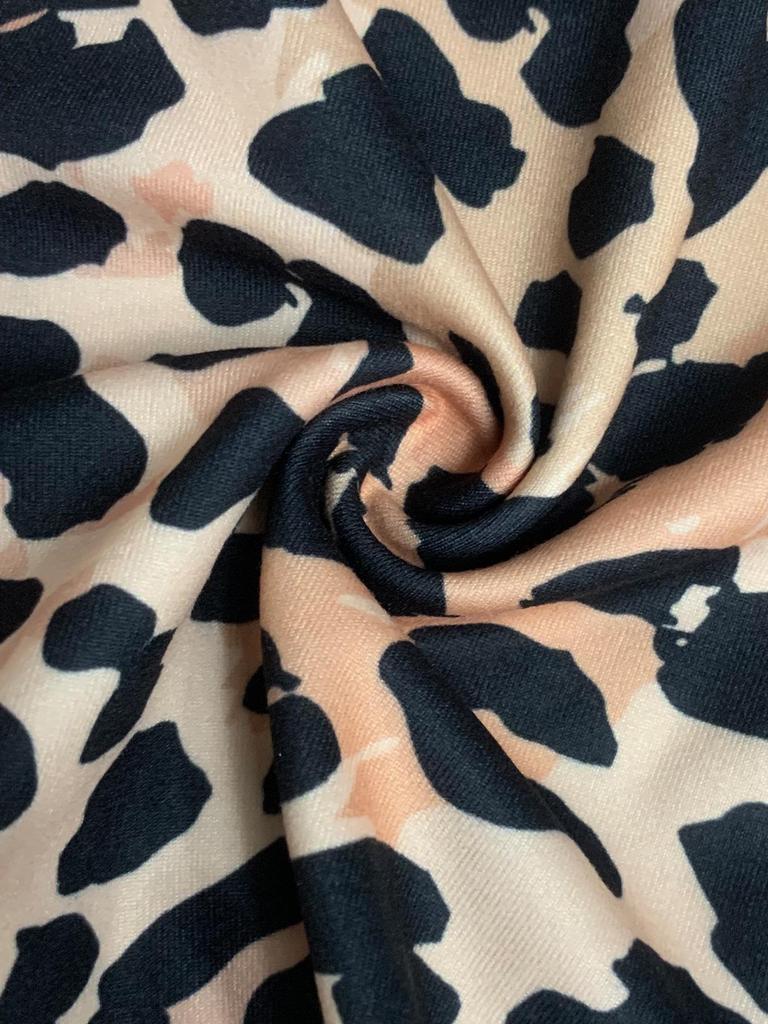 2024 Leopard Print Sexy Zipper Bodysuit - Women's Long-Sleeve