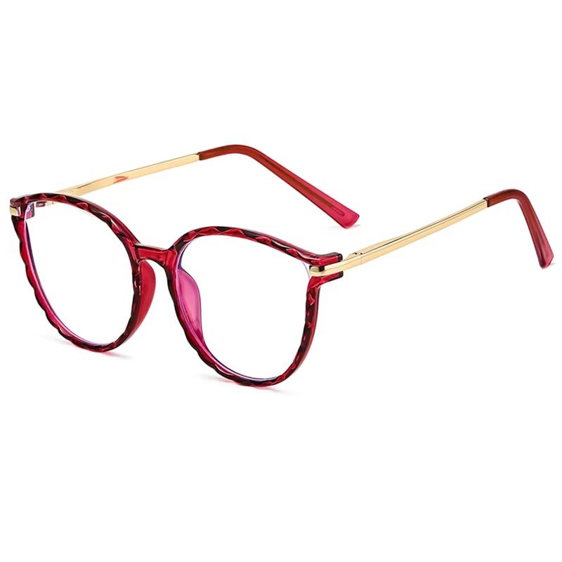 Lila Rahmen Katzenaugen Korrektionsbrille Damen Anti Blaulicht/Photochrom/Kurzsichtigkeit/Weitsichtigkeit/Gleitsicht Maßgefertigte Brillen