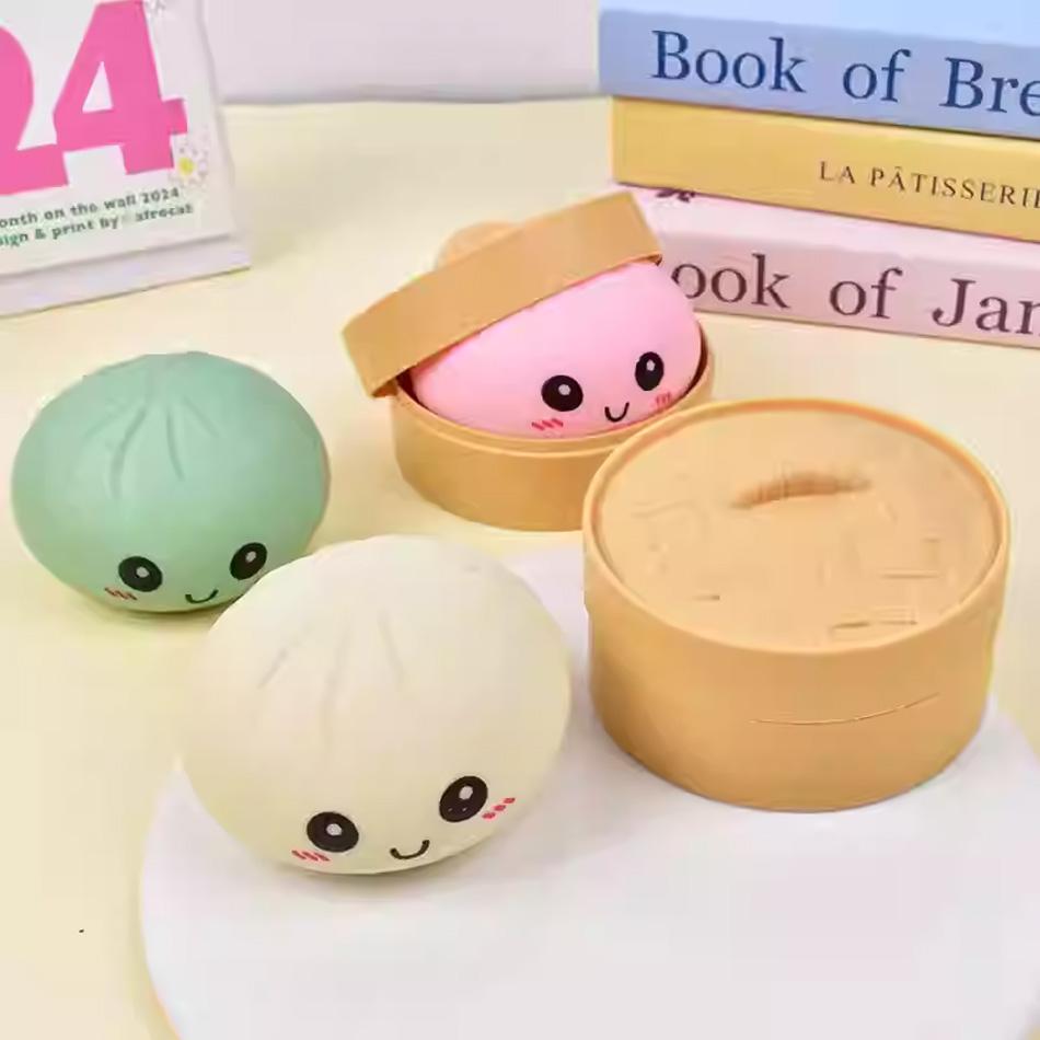 Colorful Dumpling Squishes Stress Balls Reusable Short Rebound Decompression Playthings Dough Ball One-Of-A-Kind Home Decoration Gifts