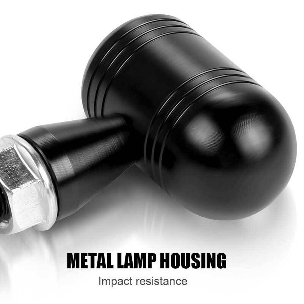 2pcs Universal Motorcycle Turn Signal Work Light Retro Mini Led Lamp Indicator Flashing Light