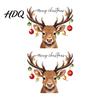 Removable PVC Wall Art Christmas Elk Toilet Seat Cover Sticker Cartoon Reindeer Lid Waterproof Glass Stickers Decal Self-Adhesive Bathroom