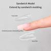 180 Buc/Cutie Șabloane Duble pentru Unghii Sandwich 15 Mărimi Extensii-Șabloane Duble Forme Unghii Coffin Migdală Instrumente Salon Nail Art