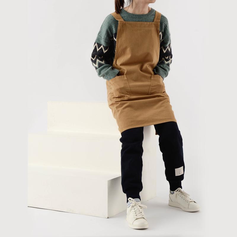 Kitchen Aprons Professional Cross Back Chef Apron With Pockets For Gardening Painting Baking Cooking