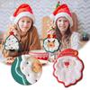 Christmas Hand Towels 2025 Elk Santa Tree Pattern Cleaning Cloth Coral Fleece Plush Towel Absorbent Hang Wipe Xmas Decor