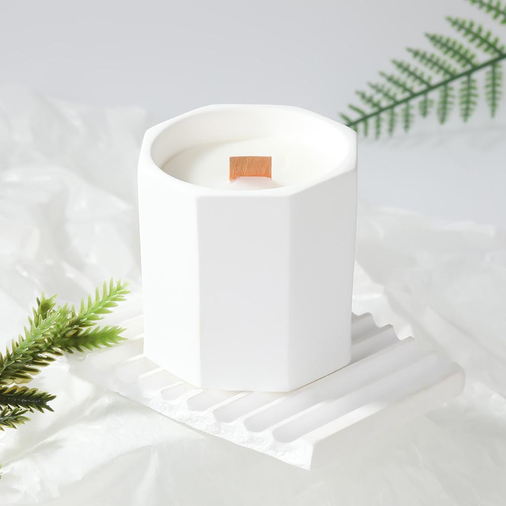 Octagonal Gypsum Vessel Velas Aromaticas Chinese Style Wax for Interior Designers ROHS Certified