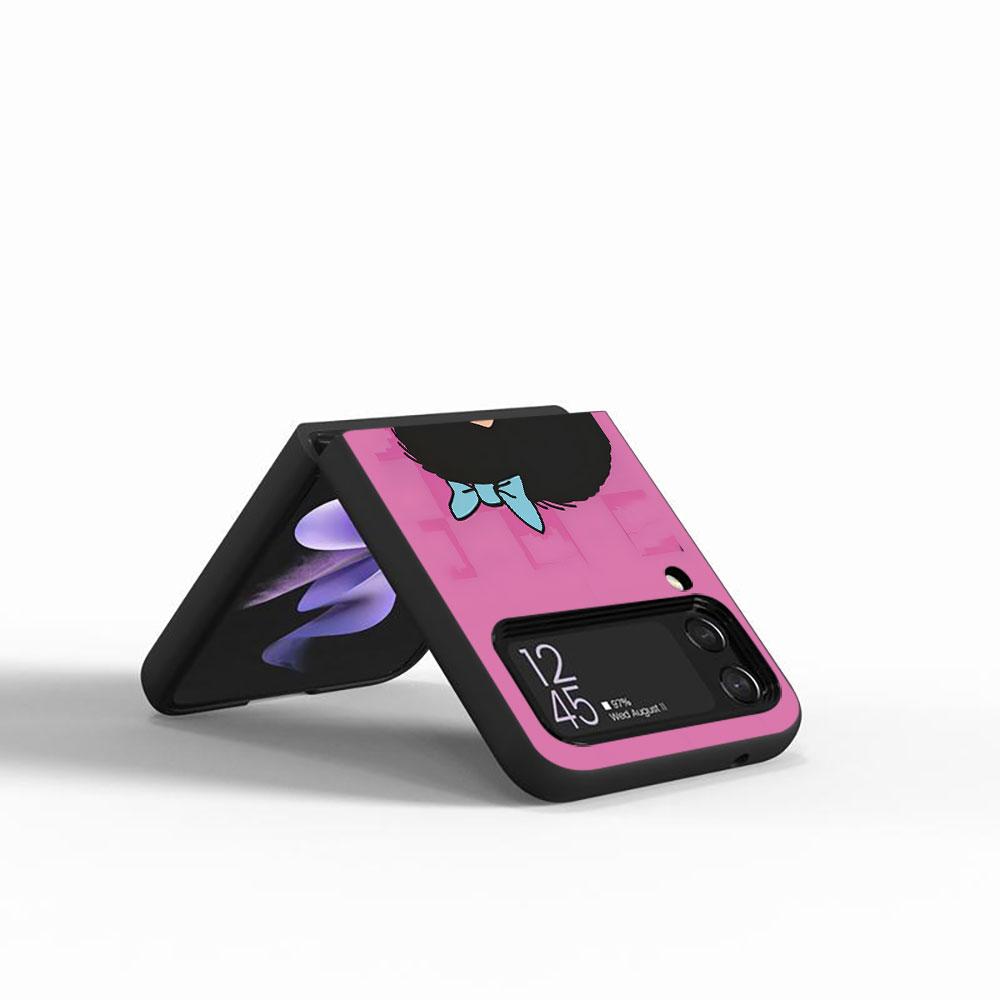 Cute Mafalda Case for Samsung Galaxy Z Flip4 Flip3 5G PC Hard Cell Phone Shell Z Flip 4 3 Black Coque Zflip4 Zflip3 Cover