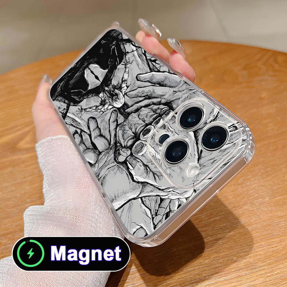 JJK Mahito Phone Case for iPhone 17 16 15 14 13 12 11 Air Pro Max Plus Mini Soft TPU Clear Magsafe Cover