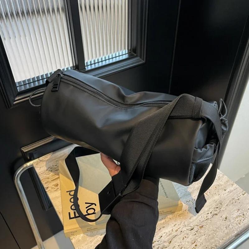 Large Size Solid Polyester Zipper Crossbody Bags Light Concise Waterproof Water-resistant Travel Casual Outdoor Bags