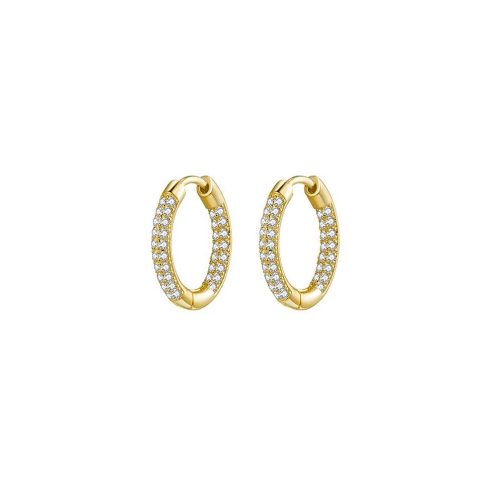 High-Quality Diamond Paved Hoop Earrings – Small, Niche, Luxury Feel Ear Jewelry