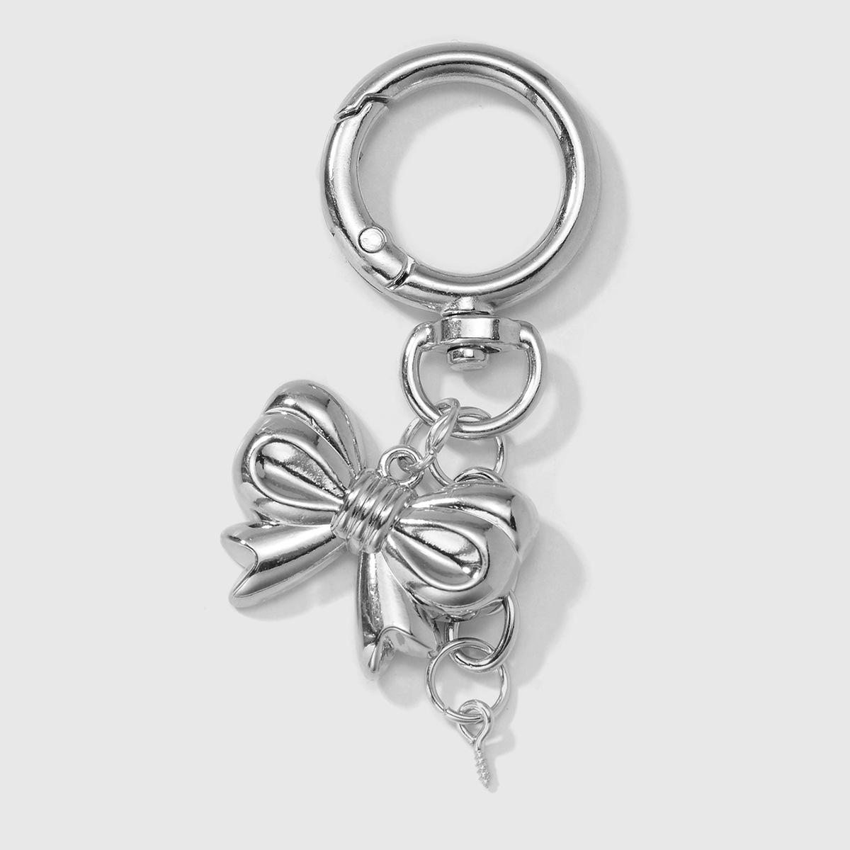 Милый мультяшный кролик со звездой из страз и бантиком, брелок-шарм