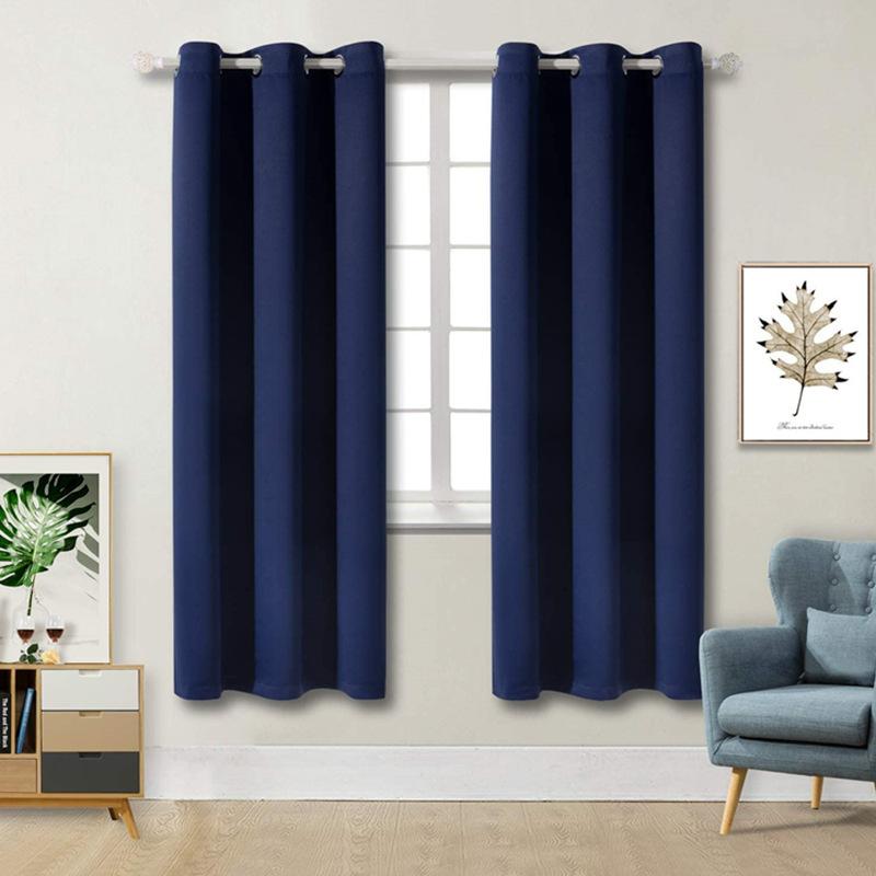 High-Precision Blackout Solid Color Curtain Cloth Window + Finished Fabric