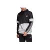 Adidas Colorblock-Design Logo-Print Kapuzenjacke Herrenjacke Schwarz Weiß HB8934