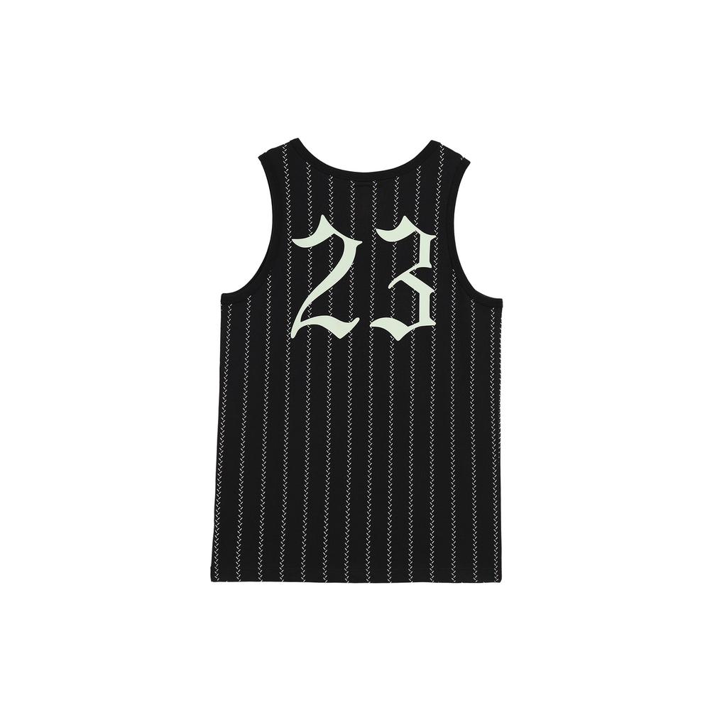 Jordan Flight MVP Simple Comfortable Striped Digital Print Crew Neck Tank Top Men Tops Black FN5993-010