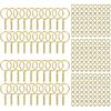 100pcs Gold Keychain Rings Metal Split Key Rings Chains Parts with Open Jump Rings for DIY Crafts Jewelry Making