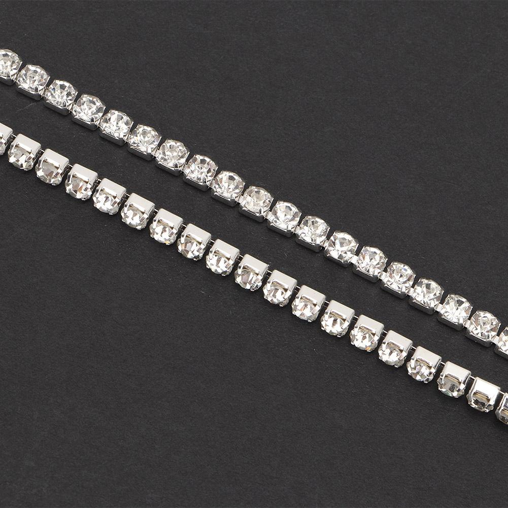   Resin     Rhinestones Chain Trim Ribbon Roll Sewing Craft Decoration (#01)