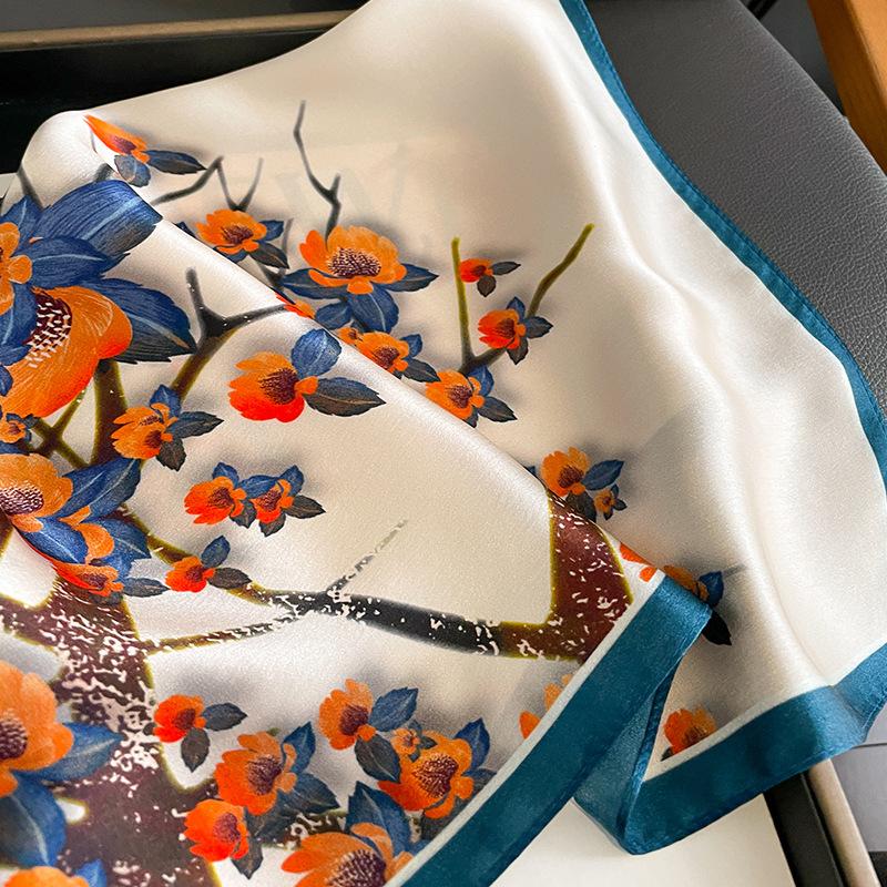 53 * 53 cm Mulberry Silk Lite firkantet skjerf Multifunksjonelt Profesjonell motedekorasjon Silkeskjerf for vår- og høstvarmesjal