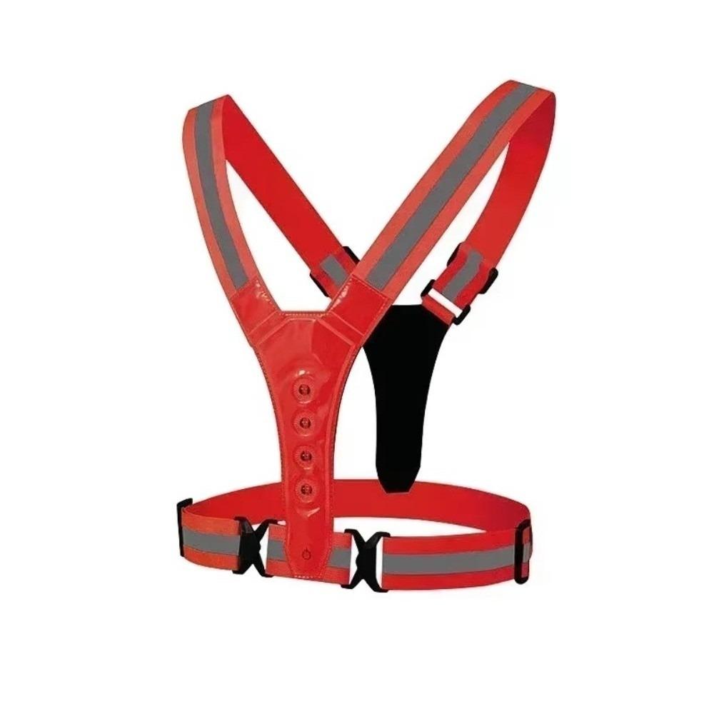 High Visibility Cycling Vests Adjustable LED Running Light  for Night Warning Work Fishing