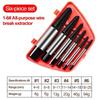 6Pcs Screw Extractor Broken Bolt Damaged Screw Extractor Remover Set Easy Out Drill Bits Tools Kit