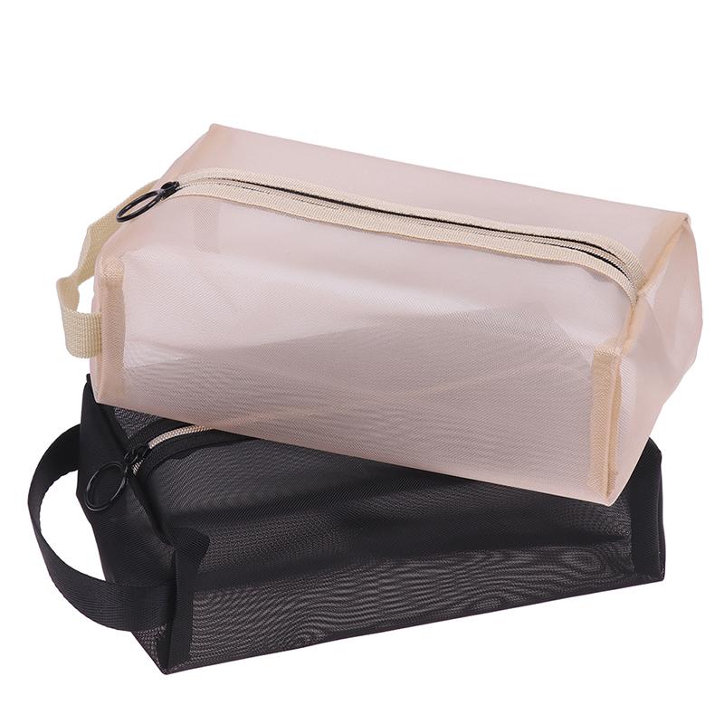 Makeup Brush Travel Case Cosmetic Toiletry Bag Organizer Mesh Kit Pouch