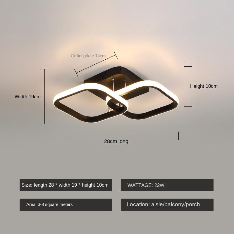 Modern minimalist corridor lights, LED corridor lights, creative entry, entrance hall, dressing room, exposed ceiling lights