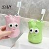Bathroom Toothbrush Holder Cartoon with 2 Holes, Durable Resin Stand, Desktop Storage for Brushes Stable Base Cute Organizer Countertop Sink Counter