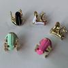 Dripping Oil Painting Ring Geometric Enamel Ring Fashion Design Frog Drip Oil Ring  Women