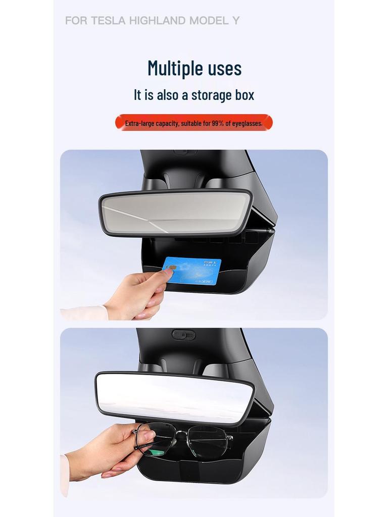 Tesla Model Y/6-Seater Sunglasses Case & Clip