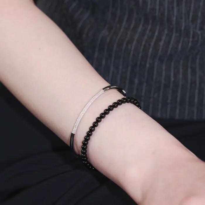 [925 SILVER] ONYX LINK B