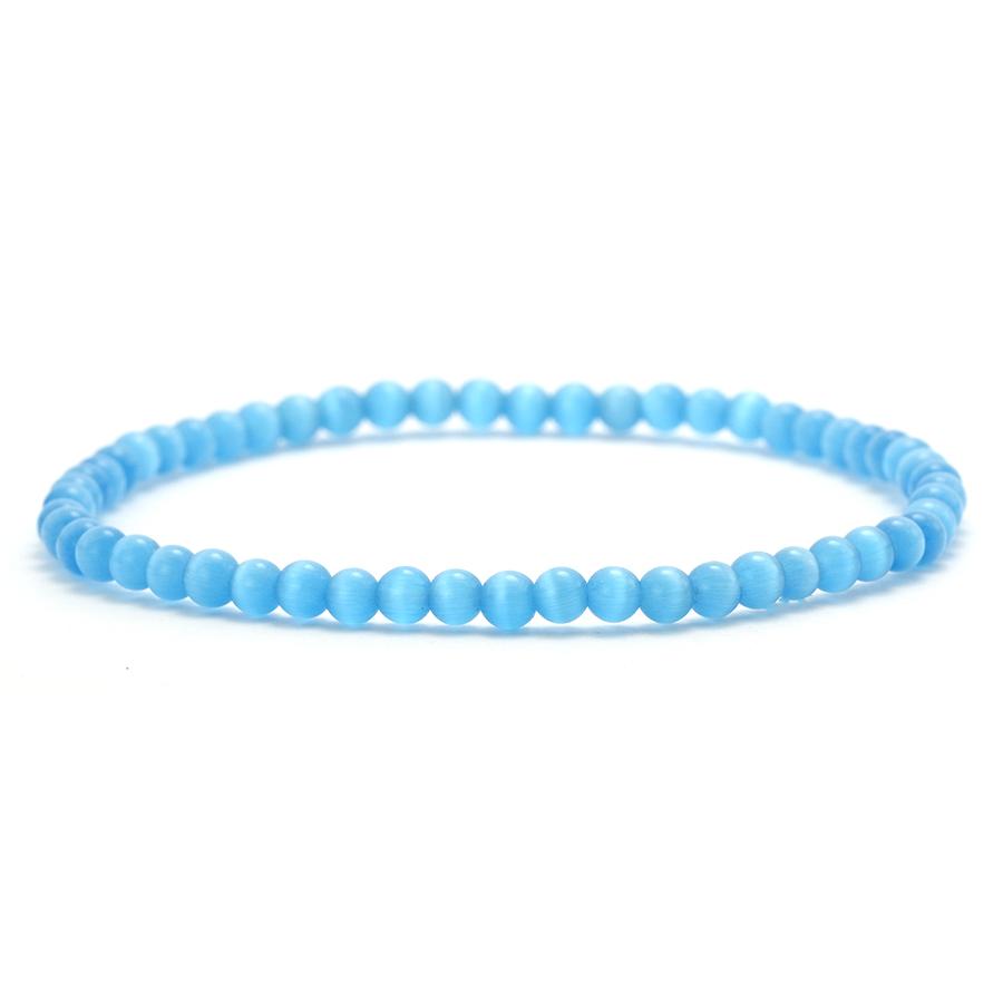 

Minimalist 4/6/8/10mm Light Blue Cat Eyes Stone Bracelet For Women Grade A Moonstone Beaded Braslet Perfect Gift For Her Pulsera