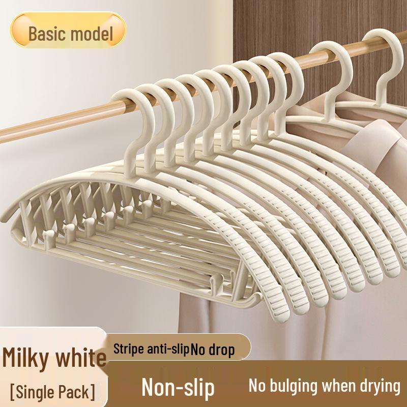 5-Piece Anti-Slip Wide Shoulder Clothes Hangers with Anti-Bump Design for Home Use