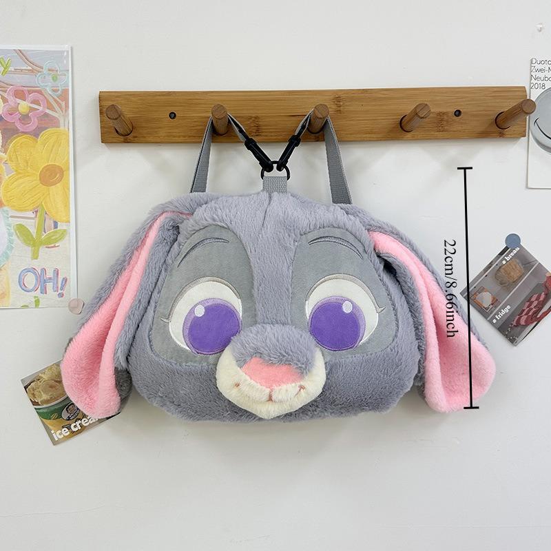 Cute Fox Plush Backpack Kawaii Bunny Fashion Plushie Knapsack Crazy Animal City Sling Bag Versatile Fluffy Bag Gift Items