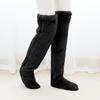 Winter Fluffy Thigh High Socks for Women Teddy Fuzzy Leggings Over Knee Leg Warm Stockings Long Floor Socks Warm Feet