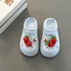 Cartoon thick-soled non-slip cute breathable two wearing hole shoes women's summer strawberry cool slippers beach shoes