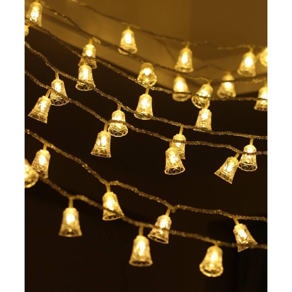 Plastic Christmas Jingle Bell Light String (3m, 16 LED, Warm White) LED Fairy Lights
