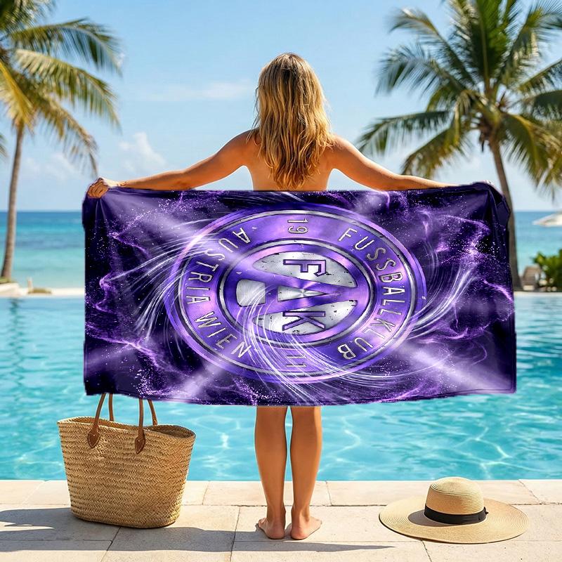 Austria Wien FC stampa Asciugamano da Spiaggia Quick Dry Microfibra Assorbente Portatile da Viaggio Asciugamano da Nuoto