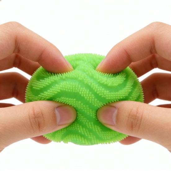 Texturovaná míček na odbourání stresu Měkký pružný chlupatý míček Mačkací hračka Proti úzkosti Přenosný Cestování Škola Kancelář Stresový míček Hračka na mačkání