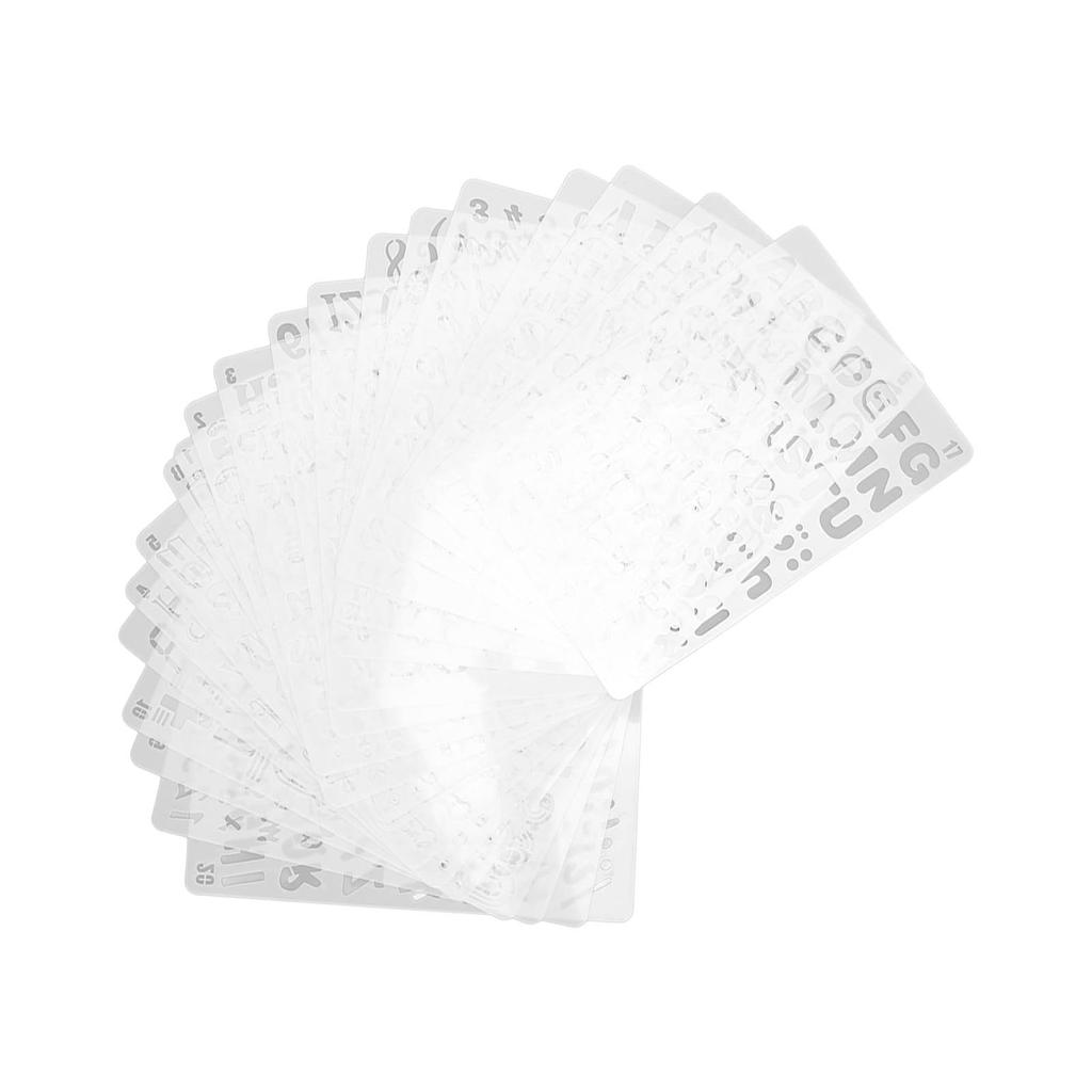 20Pcs Hollow Painting Templates PET Letters Numbers Copy Drawing Stencils for DIY Crafts Making