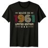 Tillverkad 1961 Herr T-shirt 65-årspresent Vintage sextiofem År Gammal en Unisex T-shirt